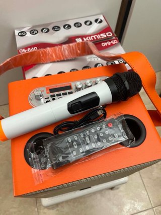 Altavoz Portátil Karaoke Kimiso Naranja