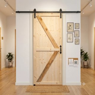 Puerta Rústica Madera Estilo Granero
