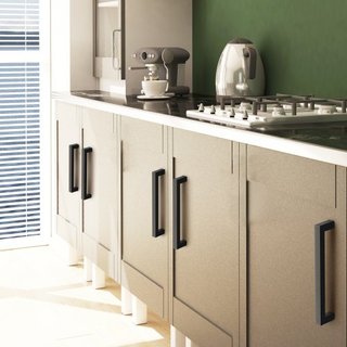 Confezione da 30 maniglie per armadi, 3 pollici / 76 mm di distanza centro-centro, maniglie per cassetti da cucina quadrate sottili, maniglie per porte di armadi da cucina moderne in acciaio inossidabile per cucina, bagno, bar