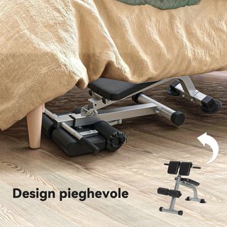 Banco Romano Multifuncional, Silla Romana Plegable Con Inclinación Altura Regulable para Hiperextensiones Espalda, Banco Abdominales Pesas Fitness para Entrenamiento Gimnasio Casa, Capacidad 150Kg