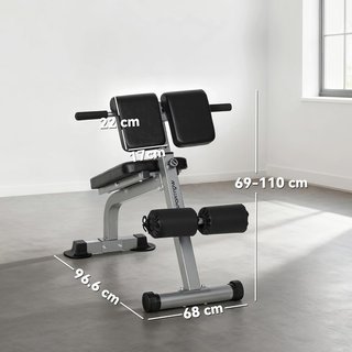 Banco Romano Multifuncional, Silla Romana Plegable Con Inclinación Altura Regulable para Hiperextensiones Espalda, Banco Abdominales Pesas Fitness para Entrenamiento Gimnasio Casa, Capacidad 150Kg