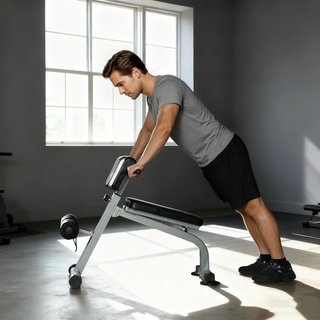 Banco Romano Multifuncional, Silla Romana Plegable Con Inclinación Altura Regulable para Hiperextensiones Espalda, Banco Abdominales Pesas Fitness para Entrenamiento Gimnasio Casa, Capacidad 150Kg