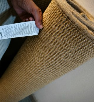 Tappeto di iuta e sisal beige 200x80cm nuovo