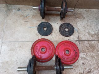 Pesas y discos de gimnasio