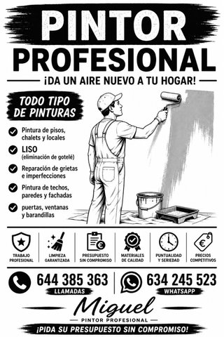 Pintor Profesional - Presupuesto Sin Compromiso