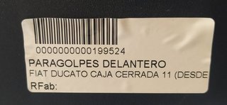PARAGOLPES DELANTERO FIAT DUCATO CAJA CERRADA 11 (DESDE 03.02) 2,0 JTD Dynamic  Batalla 2850