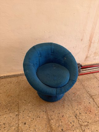 Sillón Retro Azul Vintage
