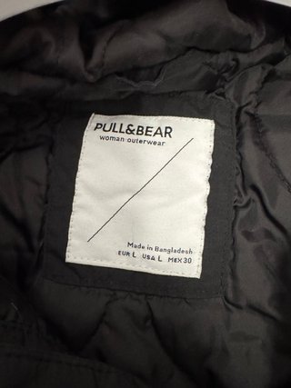 Chaqueta Anorak Pull&Bear Negra Talla L