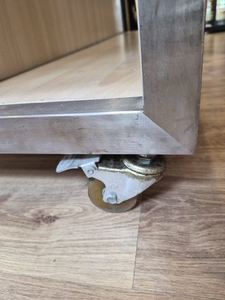 Mesa Acero Inox, Madera y Cristal Templado