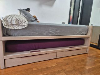 Cama juvenil Lagrama con cajones