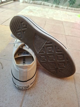 Converse Scarpe Bianche e Nere patform 38