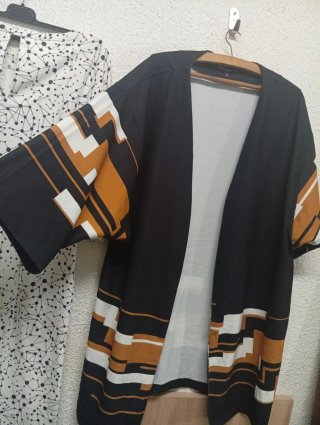 Cárdigan estilo kimono geométrico — SPG Woman (xl