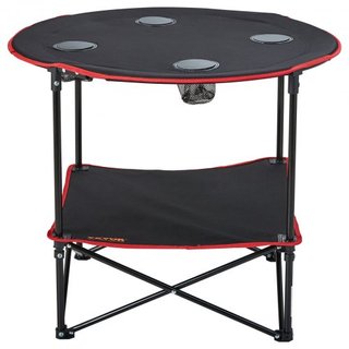 Mesa de Camping Plegable, Mesas Laterales Portátiles para Exterior, Mesa Ligera Plegable, Mesa de Trabajo Ultra Compacta de Tela Oxford 600D y Acero con Gran Almacenamiento y Bolsa de Transporte, ...