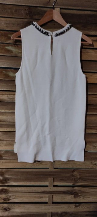 Vestido blanco con pedrería