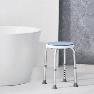 Silla de Ducha Giratoria 360 Grados, Taburete de Ducha de Altura Ajustable, Silla de Baño para Ducha o Bañera, Banco Antideslizante para Ancianos, Discapacitados y Personas con Movilidad Reducida,...