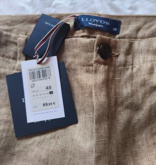 Pantalón largo beige