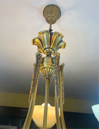 Lámpara de techo decorativa bañada en bronce