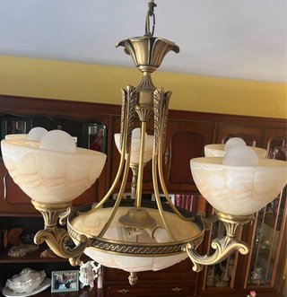 Lámpara de techo decorativa bañada en bronce