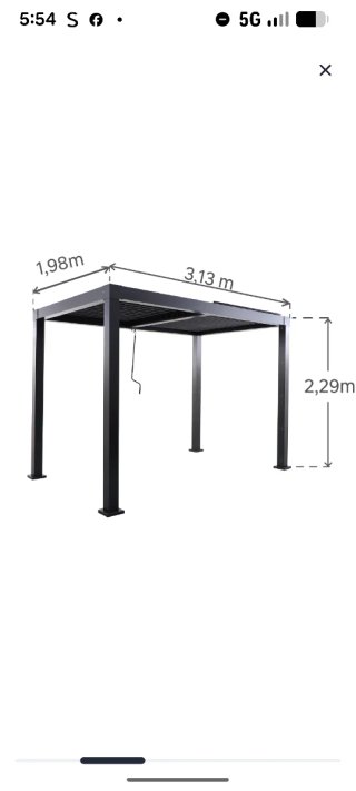 Pérgola bioclimática gris metálica