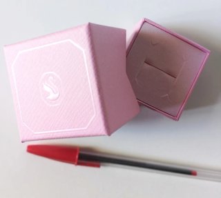 Caja Swarovski Rosa Anillo/Pendientes