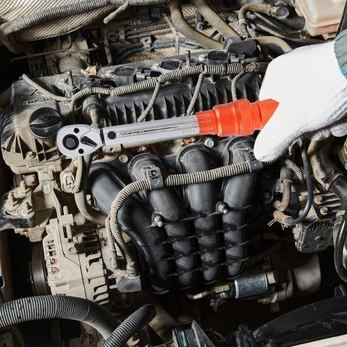 Llave de Torque, Llave de Torque de Click de 0.6 cm, Juego de Llave de Torque Ajustable de Doble Dirección, Kit de Llave de Torque con Escalas de Doble Rango y Varilla de Extensión