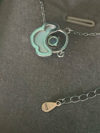 Collar Plata Nacar y Piedra Luna