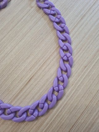 Girocollo in melamina viola e argento
