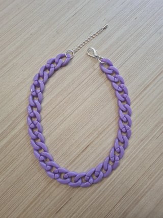 Girocollo in melamina viola e argento