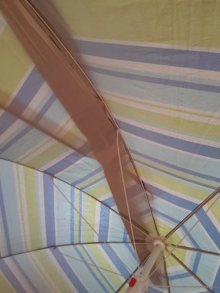 Sombrilla de playa a rayas 1,80cm