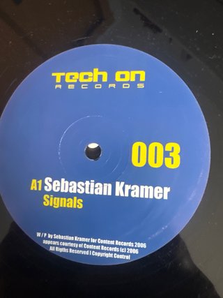 Vinilo Tech On Records 003 Sebastian Kramer