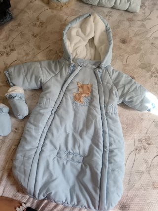 Sacco nanna neonato azzurro con cervo. Tg. 1/3.
