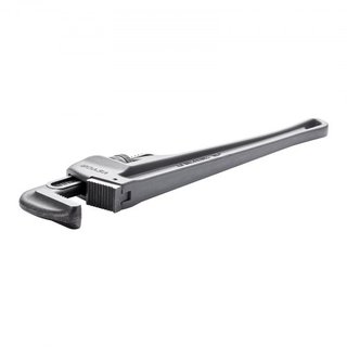 Llave de tubo, llave de tubo recta de aluminio de 18", llave de plomería ajustable, con mandíbula de alta resistencia y mango ergonómico, fácil de transportar, diseño colgante, para tuberías de ag...