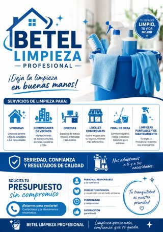 También urgencias  de limpieza 24 horas