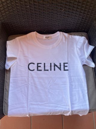 T-shirt Celine bianca