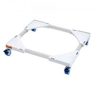 Soporte para Mini Nevera Pedestal Universal para Lavandería, Soporte de Refrigerador Ajustable con Ruedas Suaves, Base Multifuncional para Lavadora y Secadora, Expandible de 381-615mm