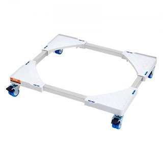 Soporte para Mini Nevera Pedestal Universal para Lavandería, Soporte de Refrigerador Ajustable con Ruedas Suaves, Base Multifuncional para Lavadora y Secadora, Expandible de 381-615mm