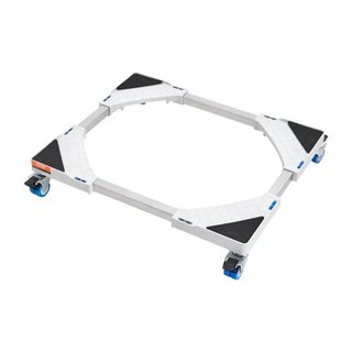 Soporte para Mini Nevera Pedestal Universal para Lavandería, Soporte de Refrigerador Ajustable con Ruedas Suaves, Base Multifuncional para Lavadora y Secadora, Expandible de 381-615mm