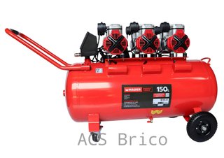 Compresor de Aire Silencioso con LCD 150L - 6 Hp - 09394 - Mader