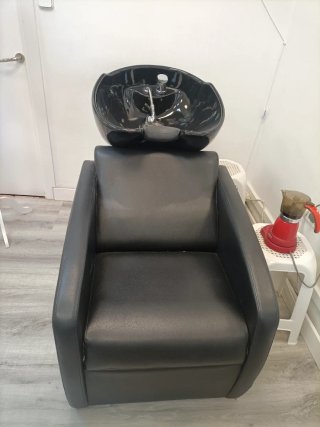 Sillón lavacabezas peluquería negro