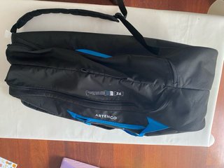 Raquetero Artengo Decathlon Negro y Azul