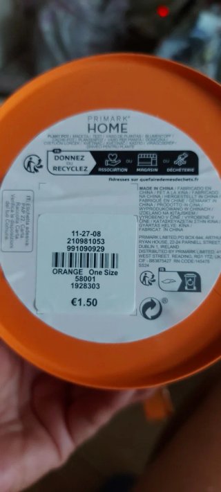 Cubre macetero colgante naranja metal