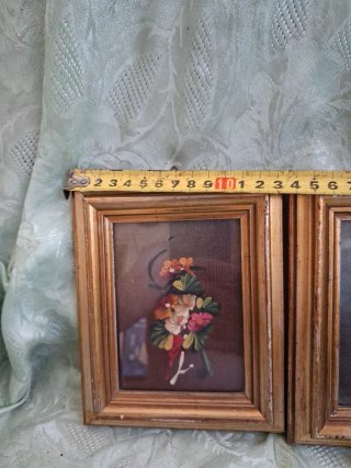 2 Quadretti Dipinti a Olio Floreali