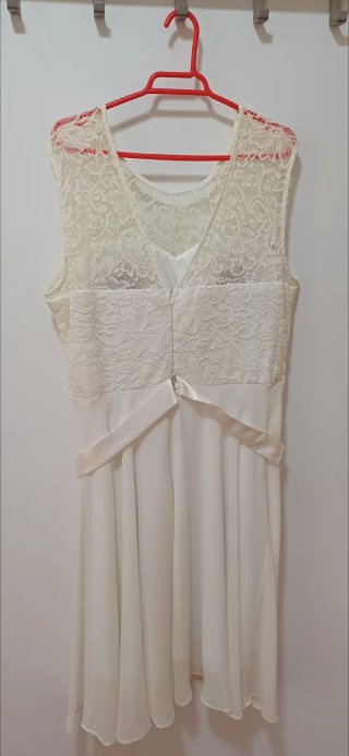 Vestido Novia Corto Encaje Talla XXXL
