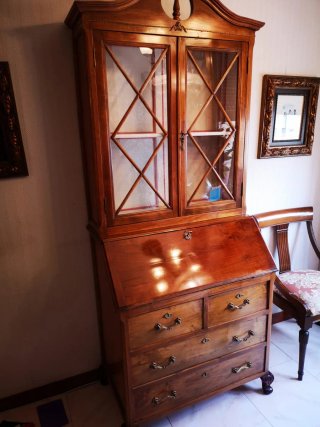 Lote Muebles Antiguos Madera y Tela