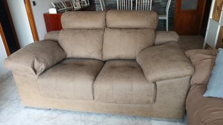Sofá cama 2 plazas beige