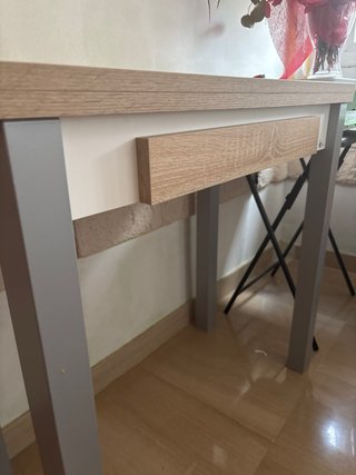 Mesa de cocina plegable madera y metal