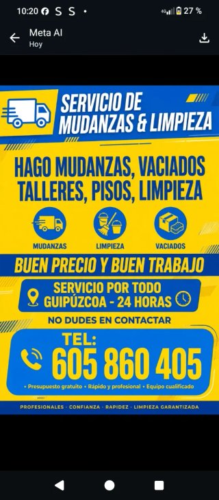 Mudanzas y limpieza
