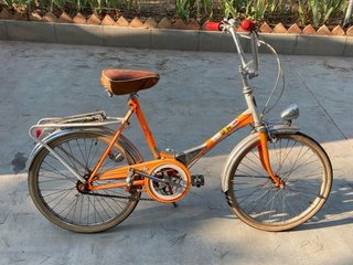 Bicicleta Plegable Naranja Vintage