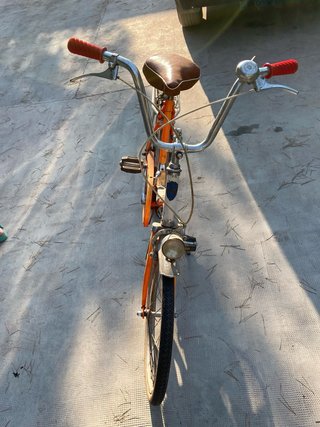 Bicicleta Plegable Naranja Vintage