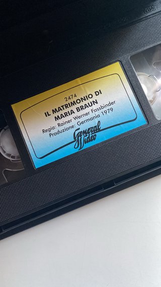 VHS Il matrimonio di Maria Braun Fassbinder Ita
